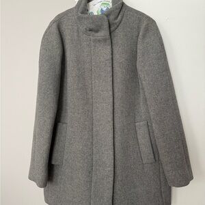 J. Crew Classic Gray Pea Coat size 12